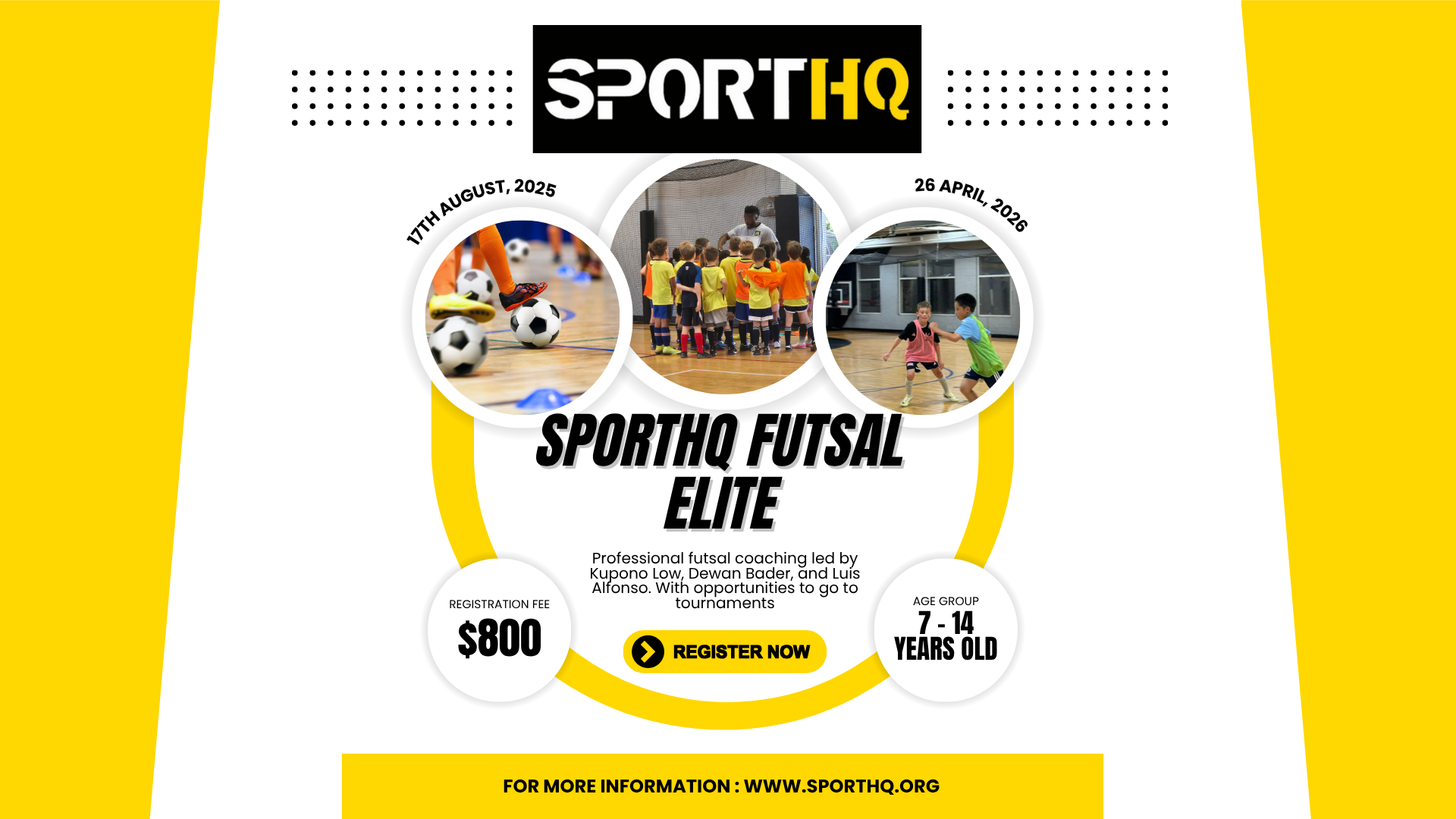 SportHQ Futsal Elite Registration Post (1920 x 1080 px) SportHQ Futsal Elite